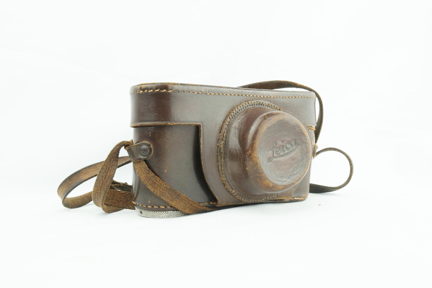 Leica IIIc "K" - GRIS - Rideau K - Sans gravure militaire - Etui cuir marquage militaire WWII