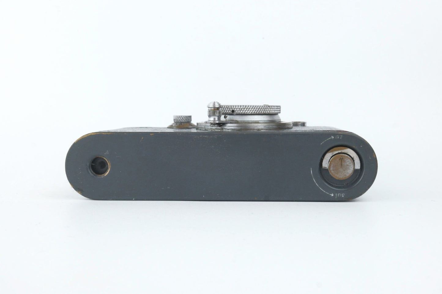 Leica IIIc "K" - GRIS - Rideau K - Sans gravure militaire - Etui cuir marquage militaire WWII