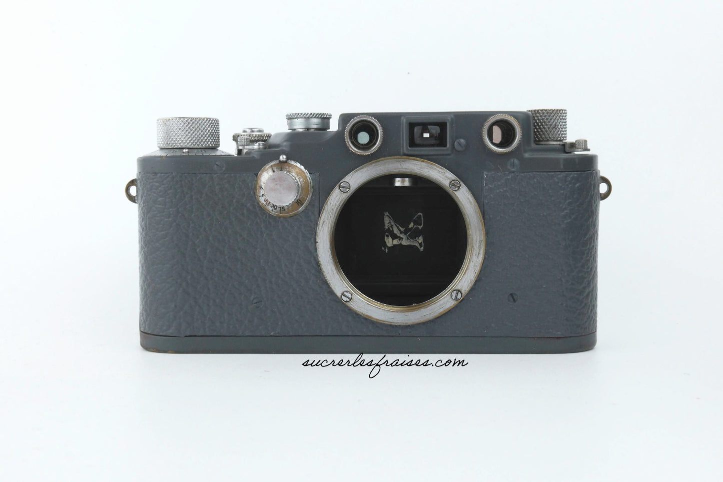 Leica IIIc "K" - GRIS - Rideau K - Sans gravure militaire - Etui cuir marquage militaire WWII