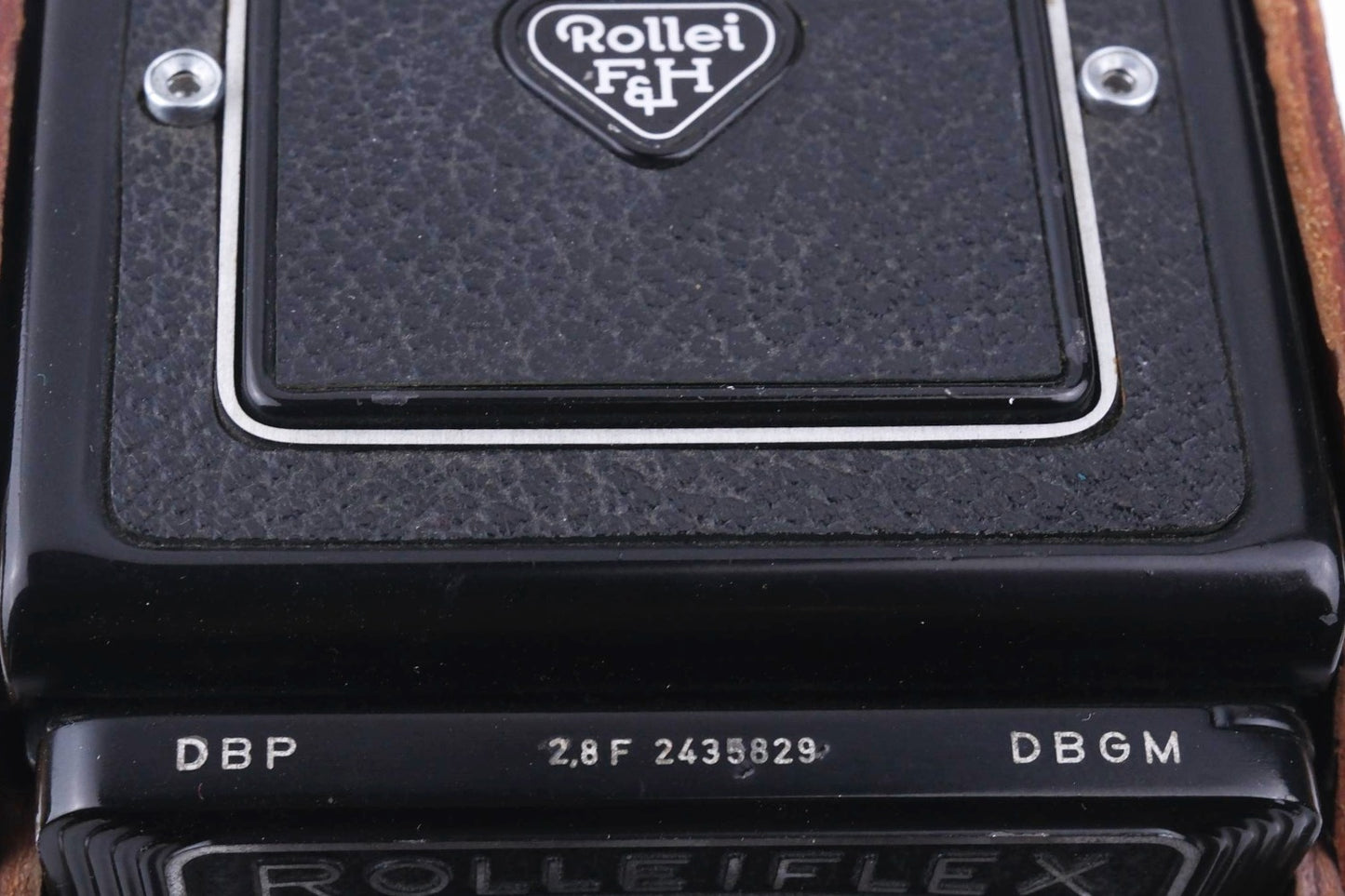 Rolleiflex 2.8F "Telos" - Carl Zeiss Planar 80 mm f/2.8 - dos pour Flat Glass