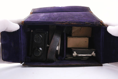 ERNEMANN Ermanox 6 x 4,5 - plaques et sacoche d'origine