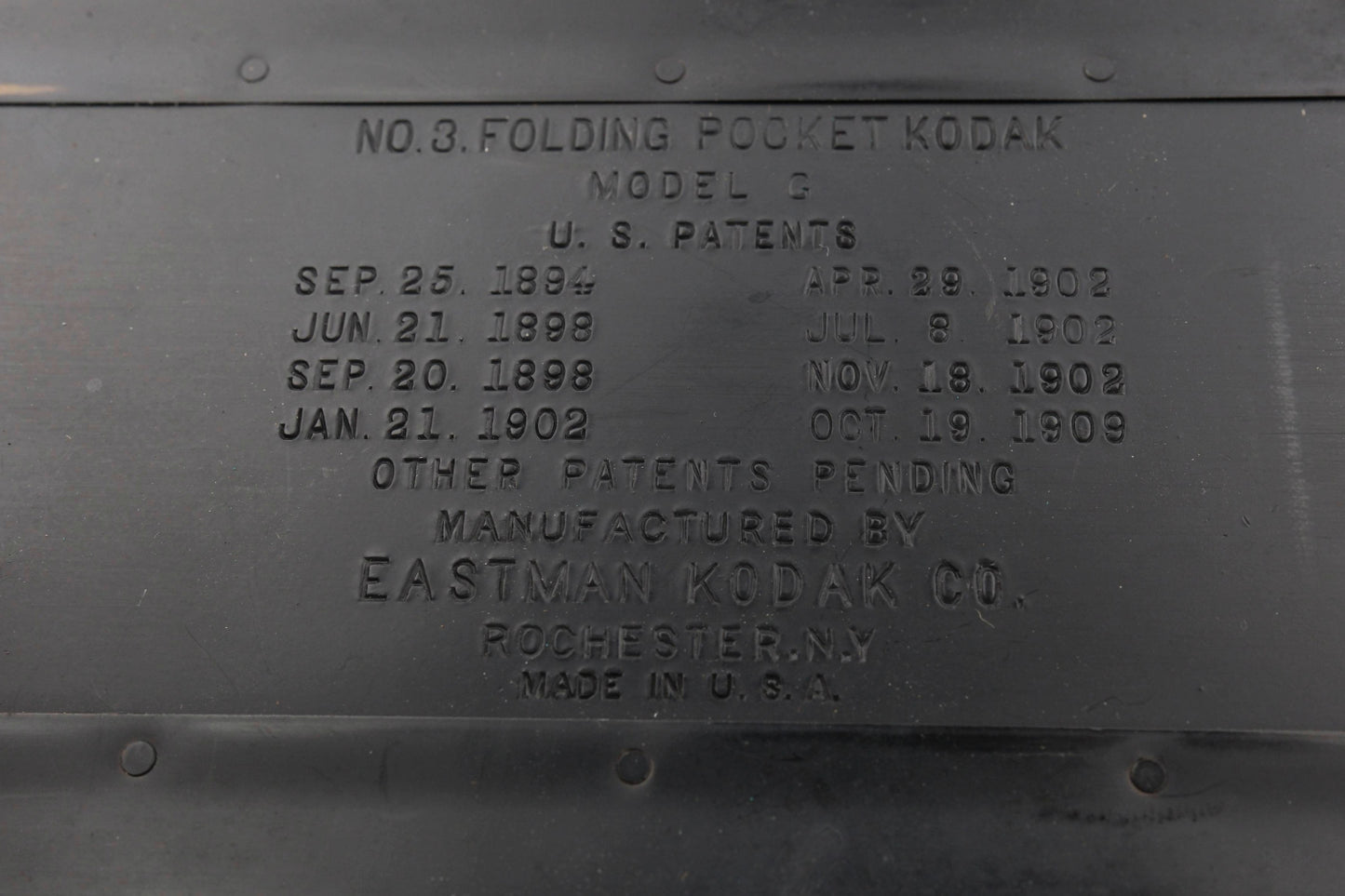 Kodak - n°3 Folding Pocket Modèle G