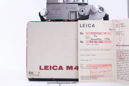 Leica M4 Double Stroke 1969 - Boîte Matching Numbers - Révisé 2020 - Excellent État