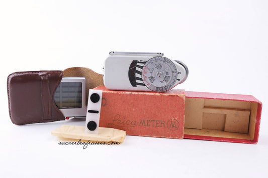Leica Meter M - Diffuseur Lumière Incident - Boite - Booster Metraphot - étui cuir