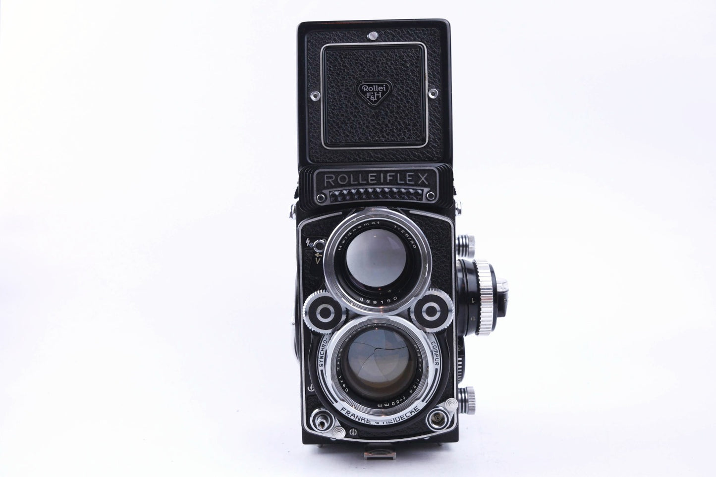Rolleiflex 2.8F "Telos" - Carl Zeiss Planar 80 mm f/2.8 - dos pour Flat Glass