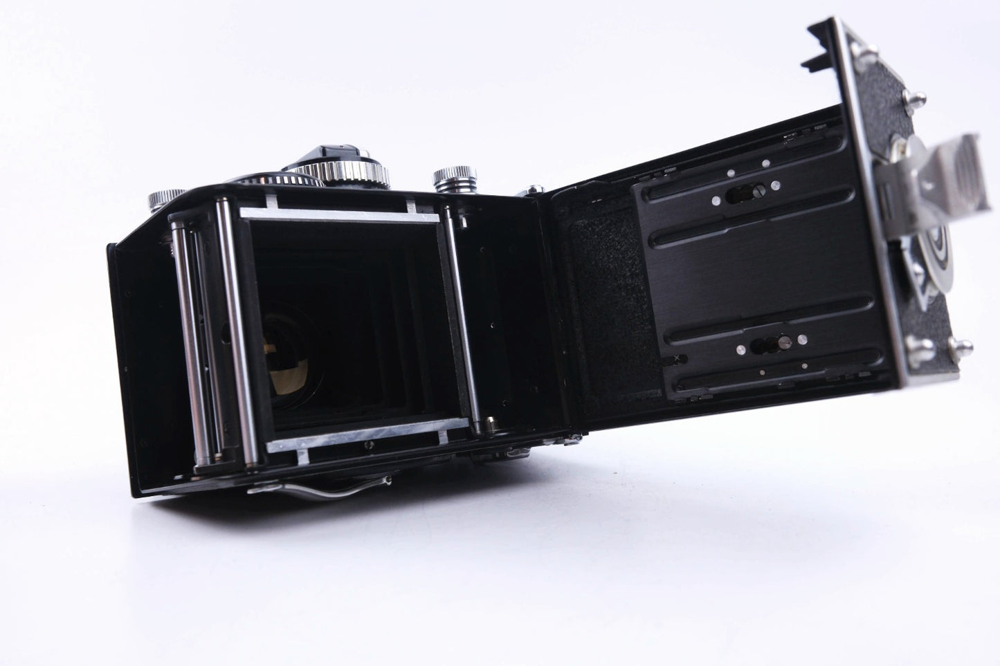 Rolleiflex 2.8F "Telos" - Carl Zeiss Planar 80 mm f/2.8 - dos pour Flat Glass