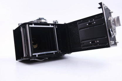 Rolleiflex 2.8F "Telos" - Carl Zeiss Planar 80 mm f/2.8 - dos pour Flat Glass