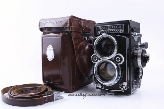Rolleiflex 2.8F "Telos" - Carl Zeiss Planar 80 mm f/2.8 - dos pour Flat Glass