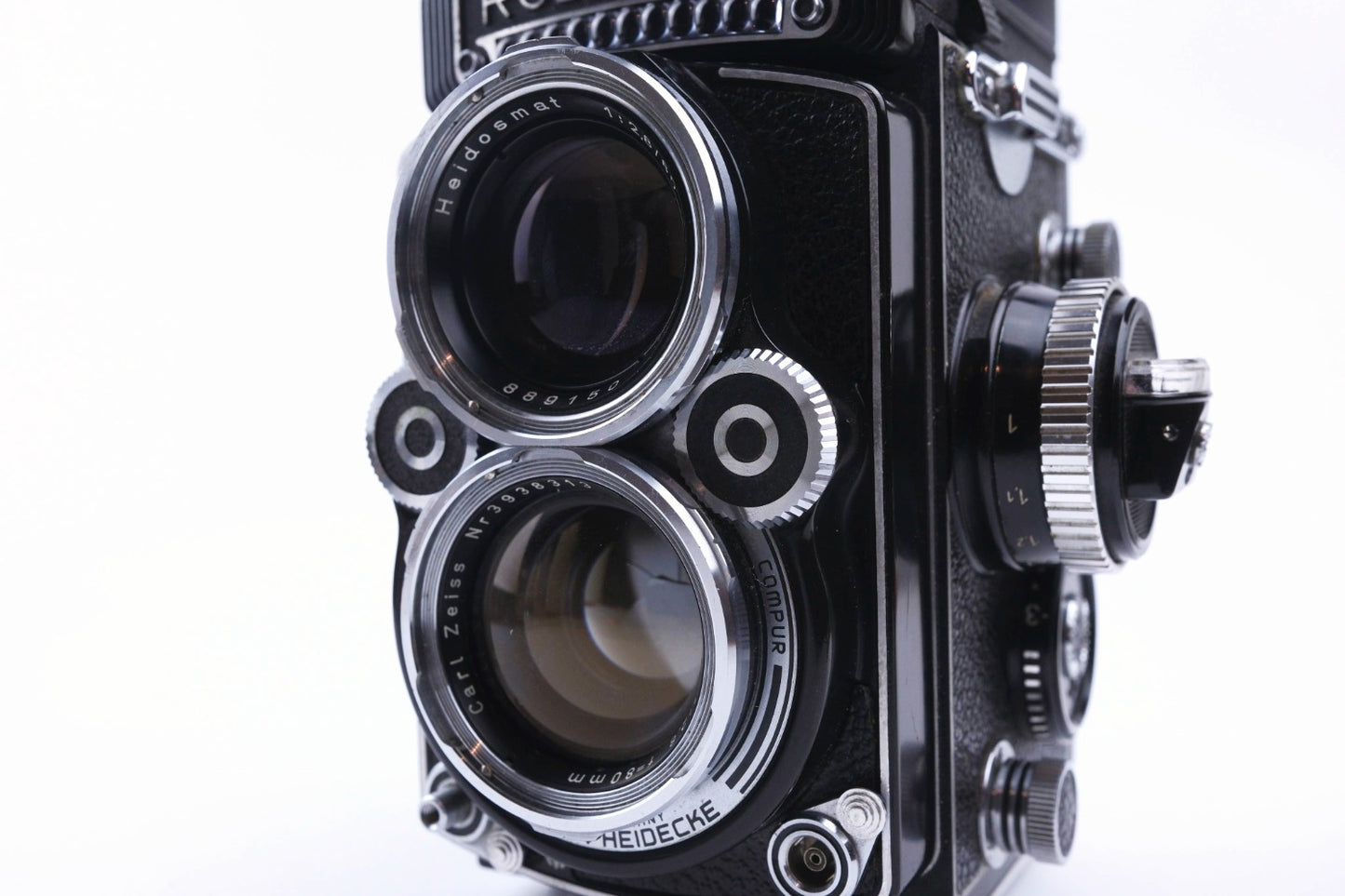 Rolleiflex 2.8F "Telos" - Carl Zeiss Planar 80 mm f/2.8 - dos pour Flat Glass
