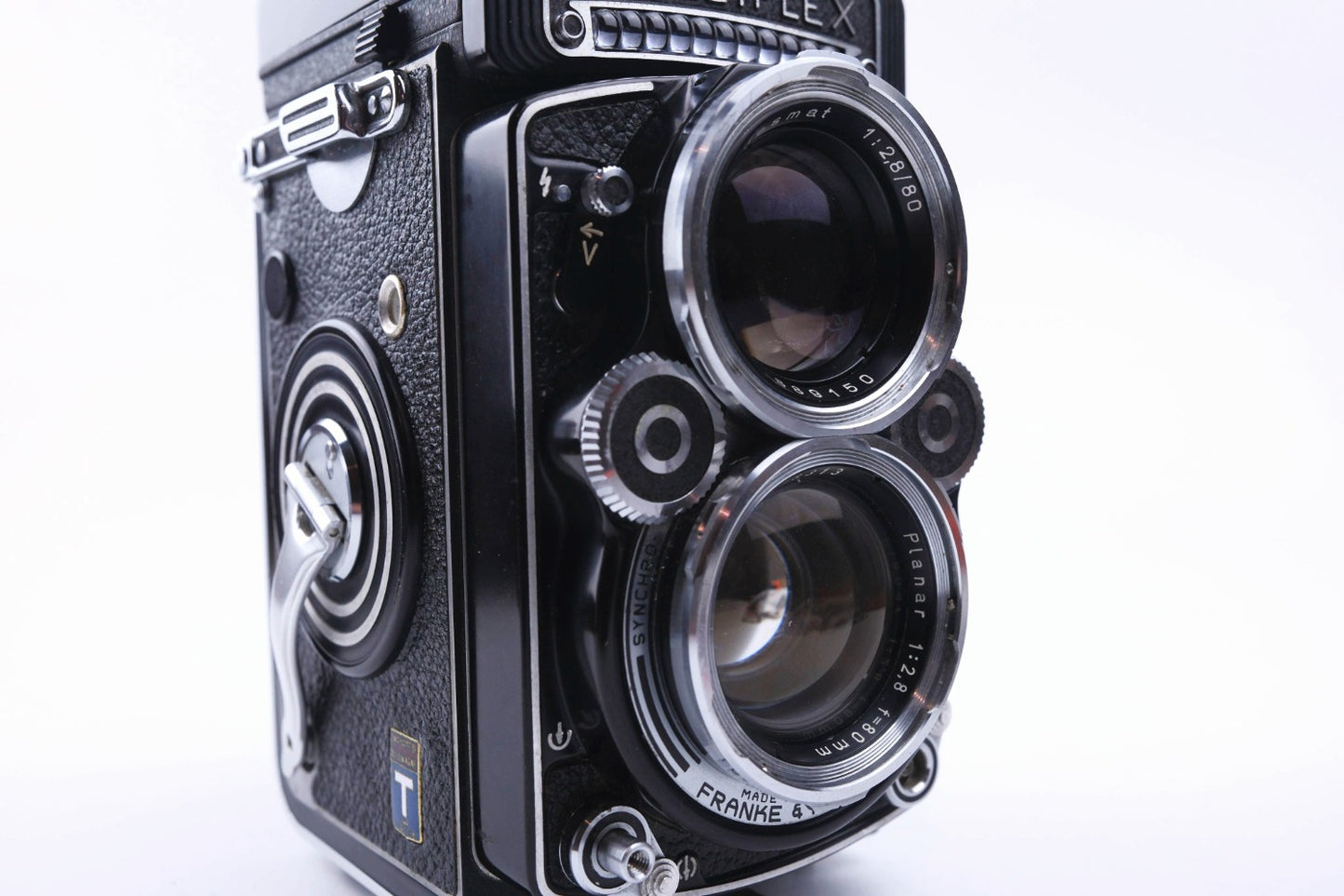 Rolleiflex 2.8F "Telos" - Carl Zeiss Planar 80 mm f/2.8 - dos pour Flat Glass
